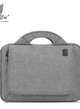 cai男女时尚简约公文包休闲商务上班个性手提包多功能13寸电脑包