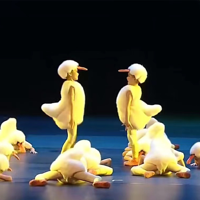 男女童可爱风小鸭子小天鹅表演服