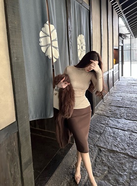 【Dear zhazha】腰臀比美人~韩女美拉德高腰修身中长裙包臀半身裙