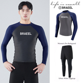 速干防晒水母服 长裤 夏季 男潜水浮潜冲浪服显瘦温泉分体游泳衣长袖