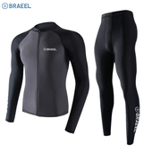 防晒速干拉链运动服 男分体潜水冲浪水母浮潜服套装 BRAEEL夏季 新款
