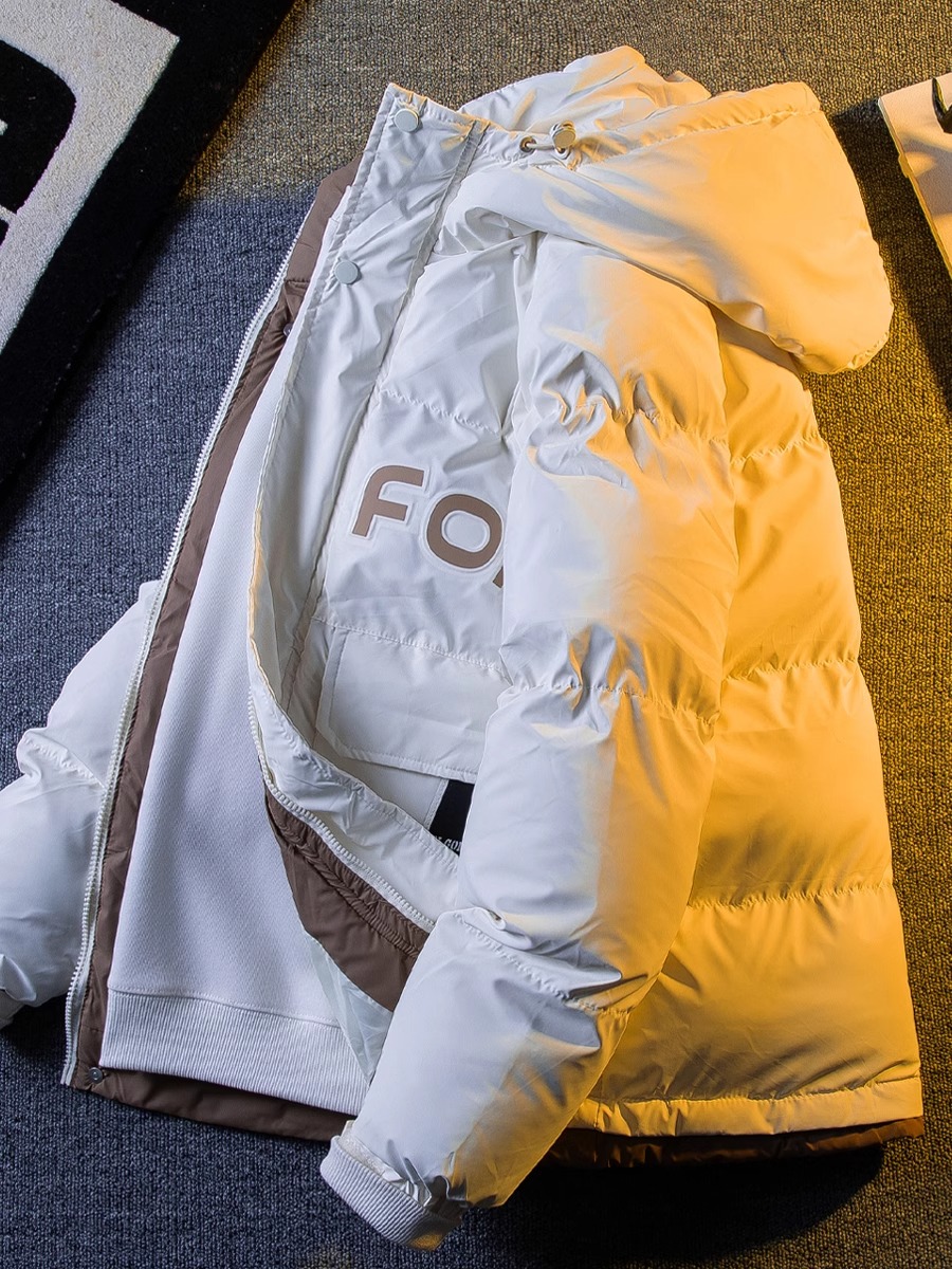 潮牌男士工装羽绒棉服外套男秋冬款潮流痞帅保暖连帽棉衣冬季棉袄