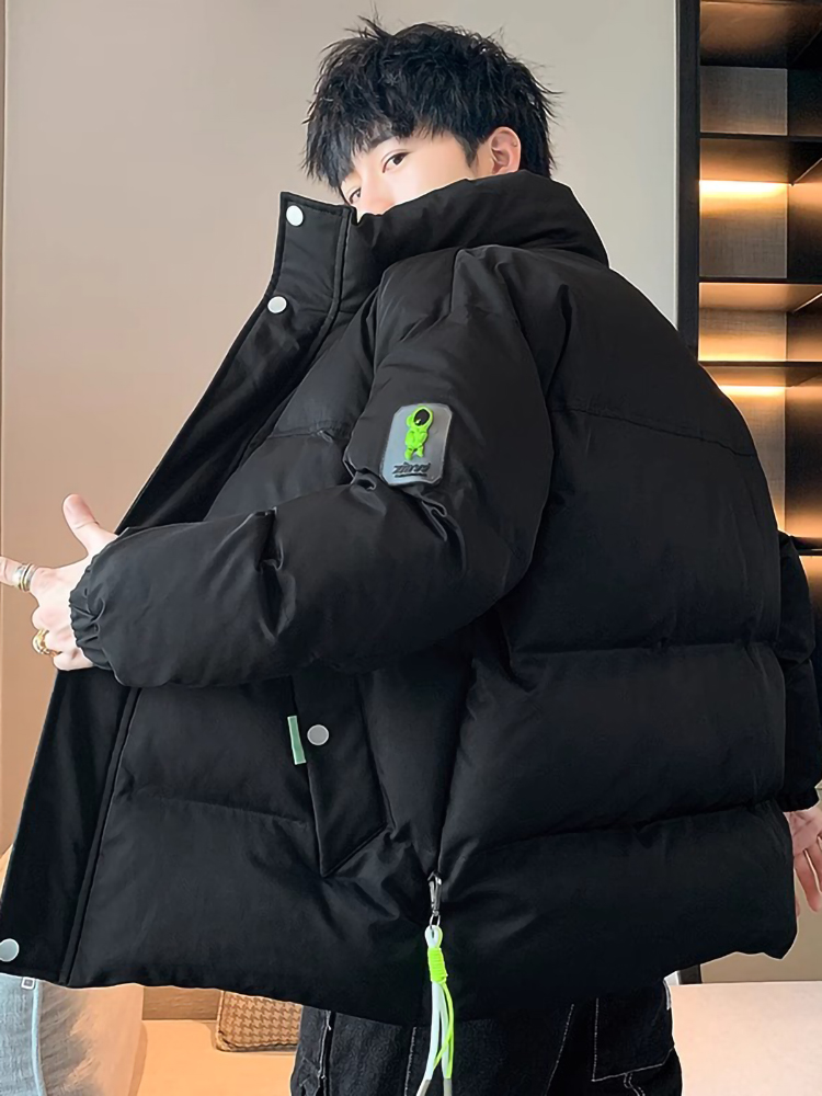 潮牌棉衣男士外套秋冬季加绒帅气男装棉袄子冬天加厚防寒棉服男款