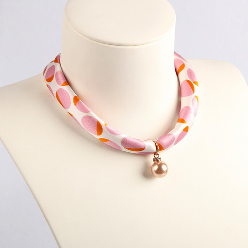 真丝磁吸扣项链女气质方巾两用