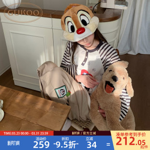 宽松女士居家服套装 原创小企鹅新款 果壳情侣睡衣春秋款 Gukoo