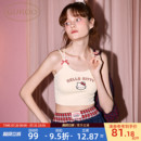 果壳吊带女春夏HelloKitty联名新款 Gukoo 带胸垫美背女士内搭背心