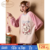 Gukoo 保暖女士家居服套装 果壳睡衣女冬季 迪士尼联名新款