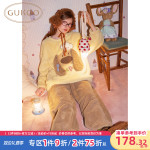 Gukoo/果壳睡衣女冬季珊瑚绒保暖新款大鼻子狗可爱女士家居服套装