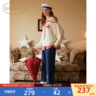 纯棉甜美家居服套装 HelloKitty联名新款 果壳睡衣女春秋款 Gukoo