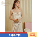 Gukoo 冰丝女士家居服吊带睡裙B 果壳睡裙女夏季 小贝壳满印新款