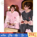 珊瑚绒家居服男棒球服套装 Gukoo 果壳情侣睡衣女冬迪士尼新款