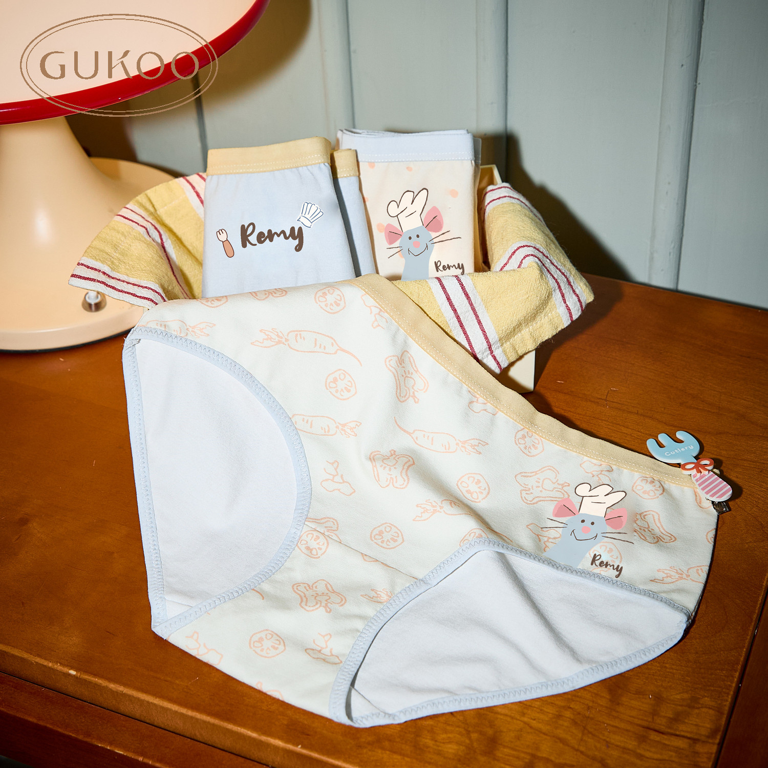 Gukoo/果壳内裤春夏料理鼠王联名26新款抗菌纯棉裆女士内裤组合N,女士内衣/男士内衣/家居服,女三角裤,淘宝优惠券,粉丝福利购,淘宝优惠卷