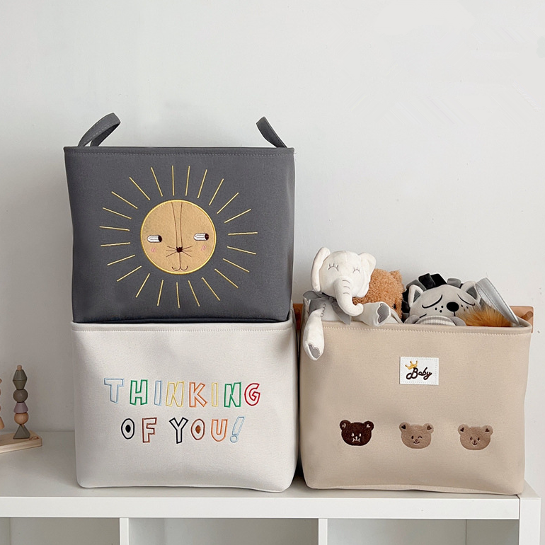 潮品卡通布艺儿童玩具收纳筐