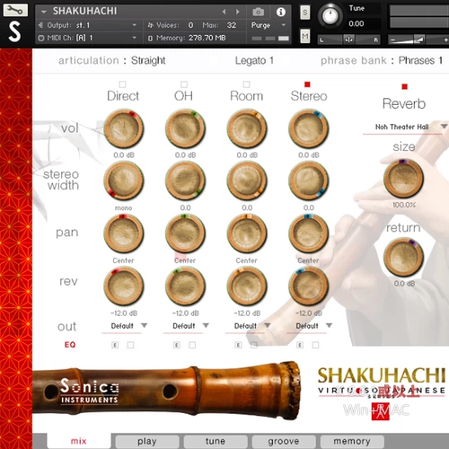 Японский Shakuhachi Shakuhachi 2.0 Источник звука 5.3G Этнический аранжировка японского стиля с MIDI