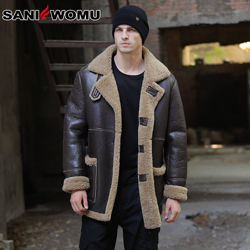 萨尼原生态绵羊皮毛一体男真皮皮衣中长款加厚保暖真皮皮衣皮草在类目 女装/女士精品, 皮草中 - 来自Buy2taobao.com提供专业的淘宝代购服务