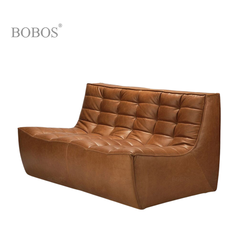 bobos意式极简真皮模块沙发