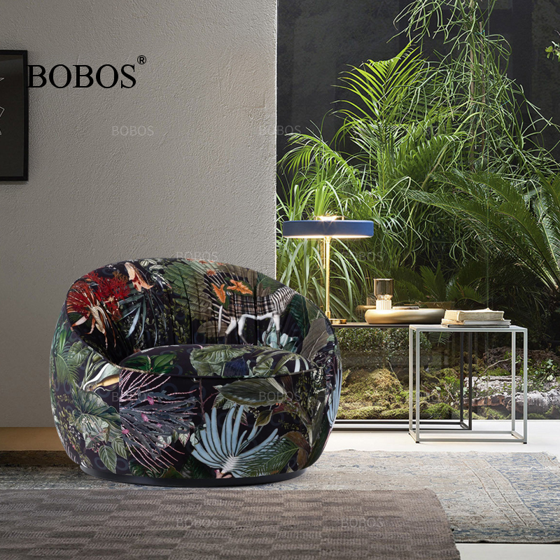 舒适意式布艺款休闲椅