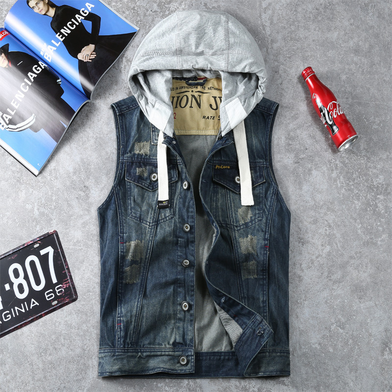 2021秋装新款潮牛仔马甲背心