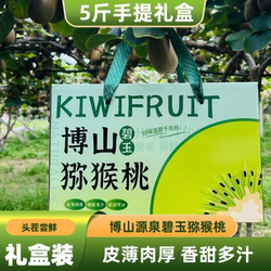 绿尔馨淄博特产博山源泉猕猴桃碧玉奇异果礼盒5斤包邮现摘博山