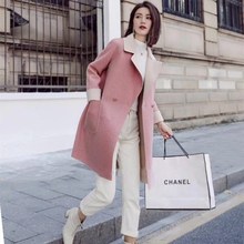 双面呢女中长款小个子呢子大衣韩版秋冬流行2020新款秋季毛呢外套