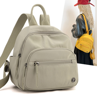 轻便休闲旅行背包 尼龙布小背包时尚 都市简约双肩包女2025春季 新款