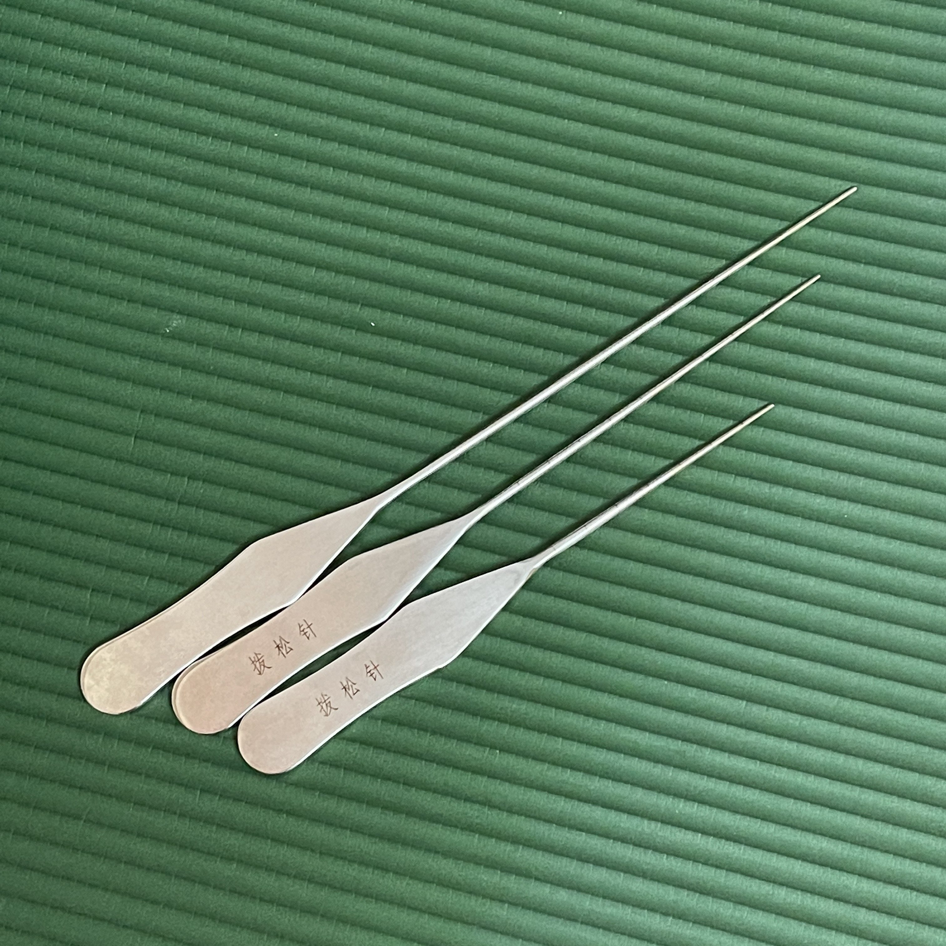 精制一体型拨松针带刻度松筋针钝头松解针一套三支长中短拨针刀