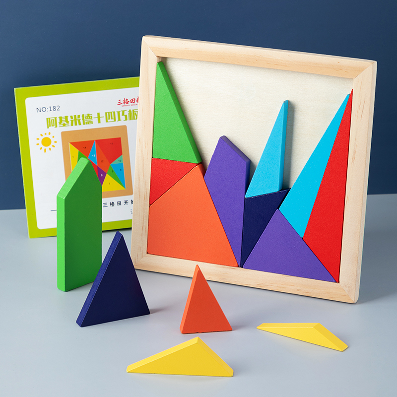 七巧板智力拼图木制玩具
