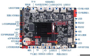 瑞芯微RK3399安卓工控主板售货机人脸识别广告机人工智能机器人