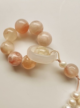 樱花玛瑙寻她手持念珠复古