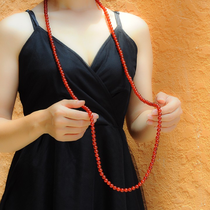 保真玉髓寻她玛瑙圆珠女