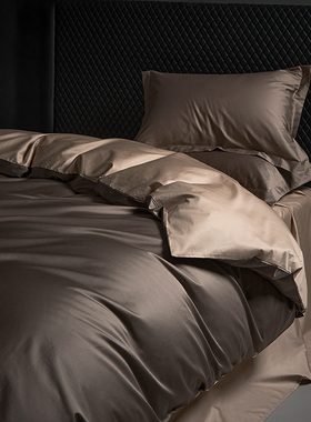 MM裸感100s四件套长绒棉贡缎全棉床单被套纯棉轻奢北欧风床上床品