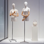 服装 模特道具展示架橱窗人体半全身假人台模特 店竹节麻挂件手女装