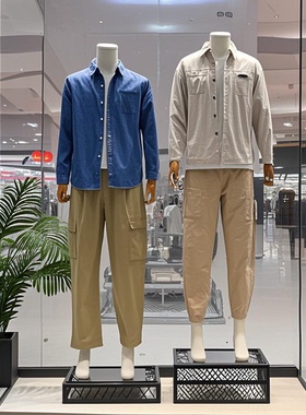 潮牌模特道具男装店全身包布假人体展示架服装店橱窗女人偶模特架