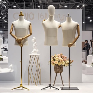 时装潮牌男模特道具半全身人台男装西服定制店橱窗展示架模特架子
