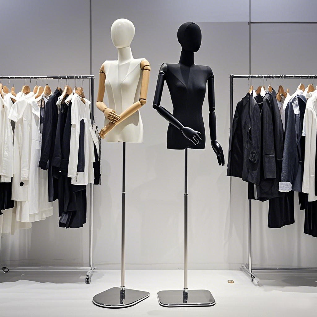 时尚挂件手韩版平肩女装模特道具展示架服装店直角肩小胸人体模特