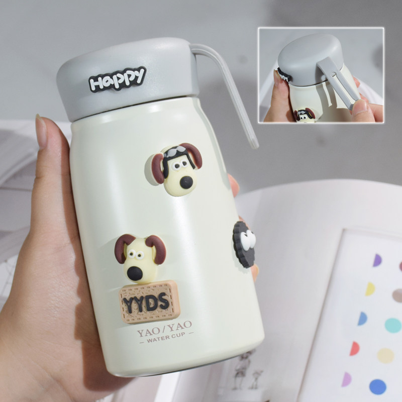高颜值大肚保温杯女便携随行杯迷你小巧简约学生可爱水杯2025新款