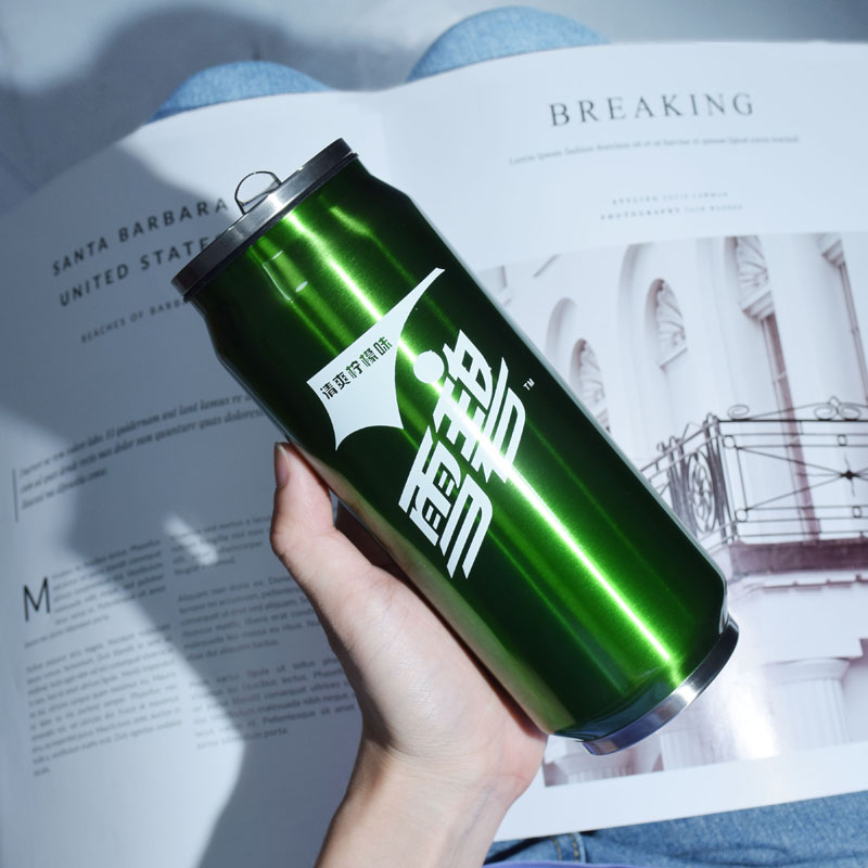 易拉罐可乐保温杯学生男女带吸管