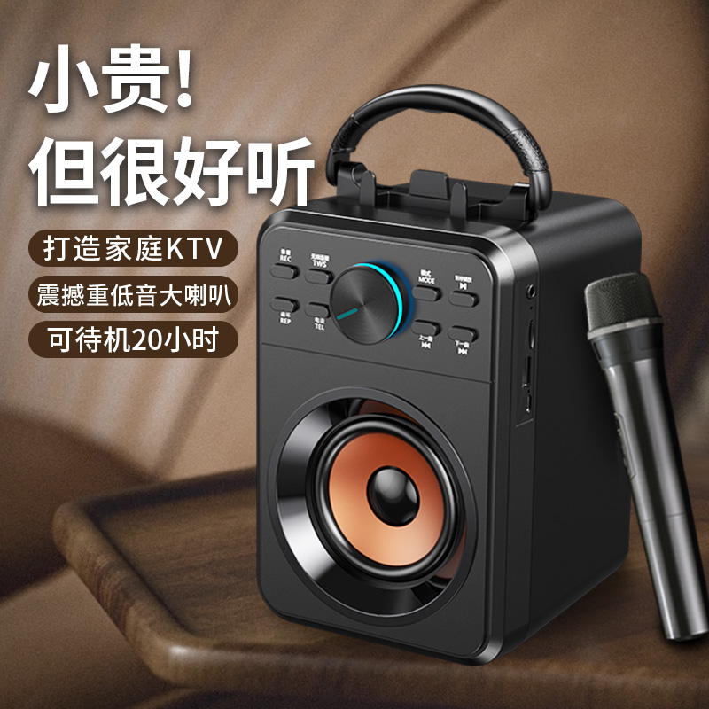 德国柏林之声蓝牙音箱高音质家用k歌音响套装户外广场舞重低音炮