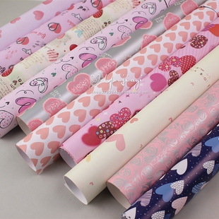 七夕 情人节包装纸 彩纸 花纸 爱情礼品纸 礼盒礼物纸   爱心系列