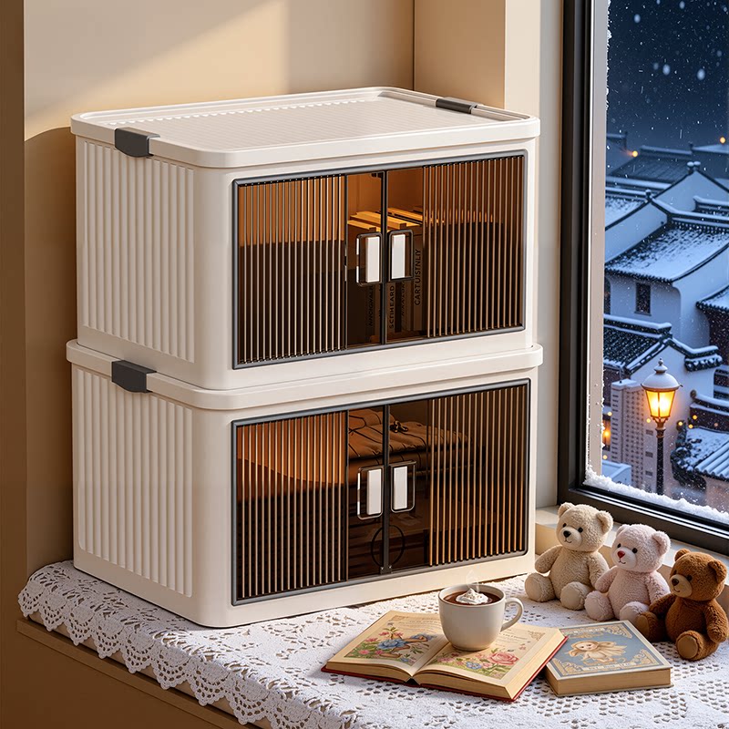 佳帮手飘窗收纳置物柜可折叠衣服收纳柜窗台靠墙柜子大容量储物柜