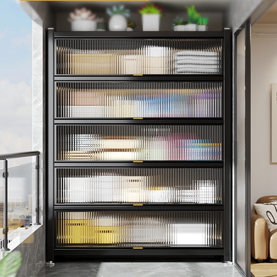 防晒阳台柜子储物柜钢制客厅杂物大容量一体靠墙收纳置物柜