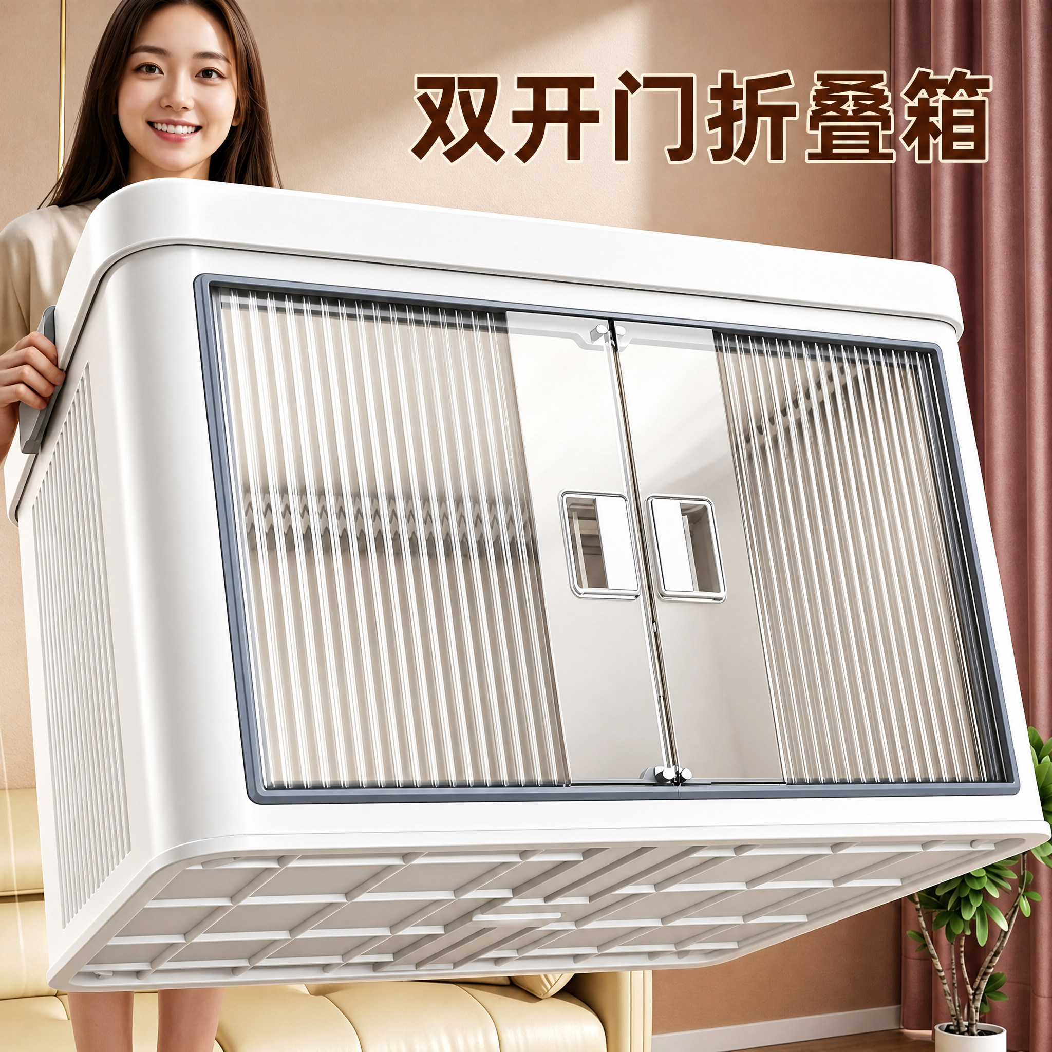 佳帮手收纳箱家用衣服被子整理箱玩具零食塑料可折叠收纳柜储物柜