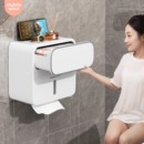 佳帮手卫生间厕纸盒厕所纸巾盒免打孔防水卫生纸盒壁挂式 2025新款