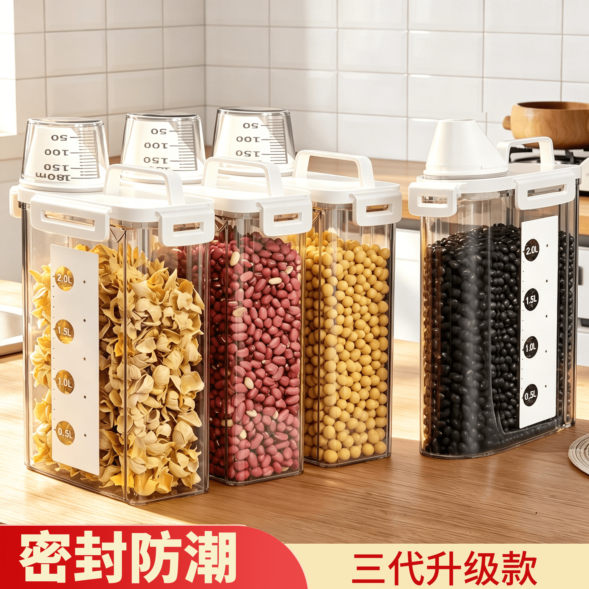 佳帮手装米桶家用防虫防潮密封面粉储存罐面桶大米五谷杂粮收纳盒