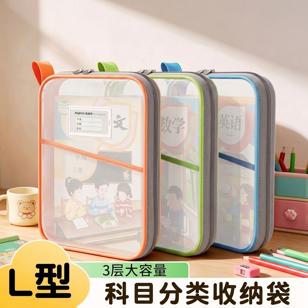 佳帮手三层可视科目分装袋