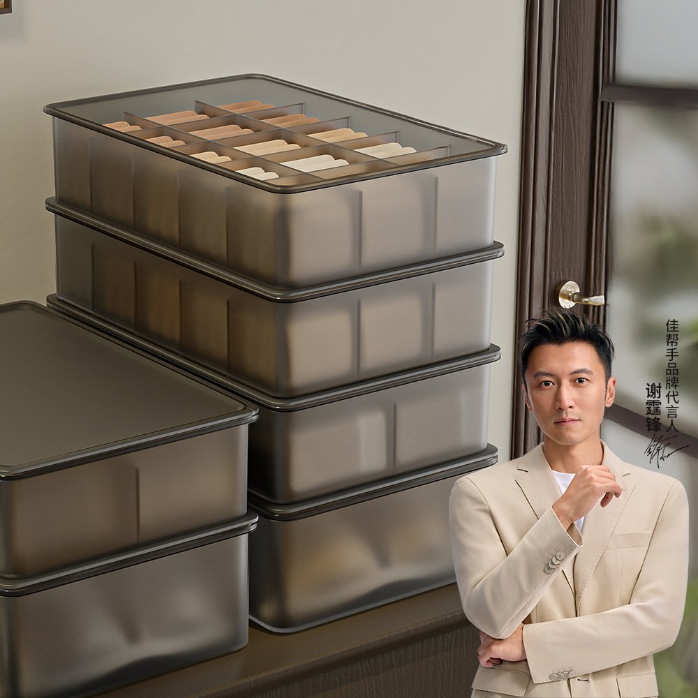 佳帮手内衣内裤收纳盒家用衣柜贴身衣物分隔整理放袜子三合一神器