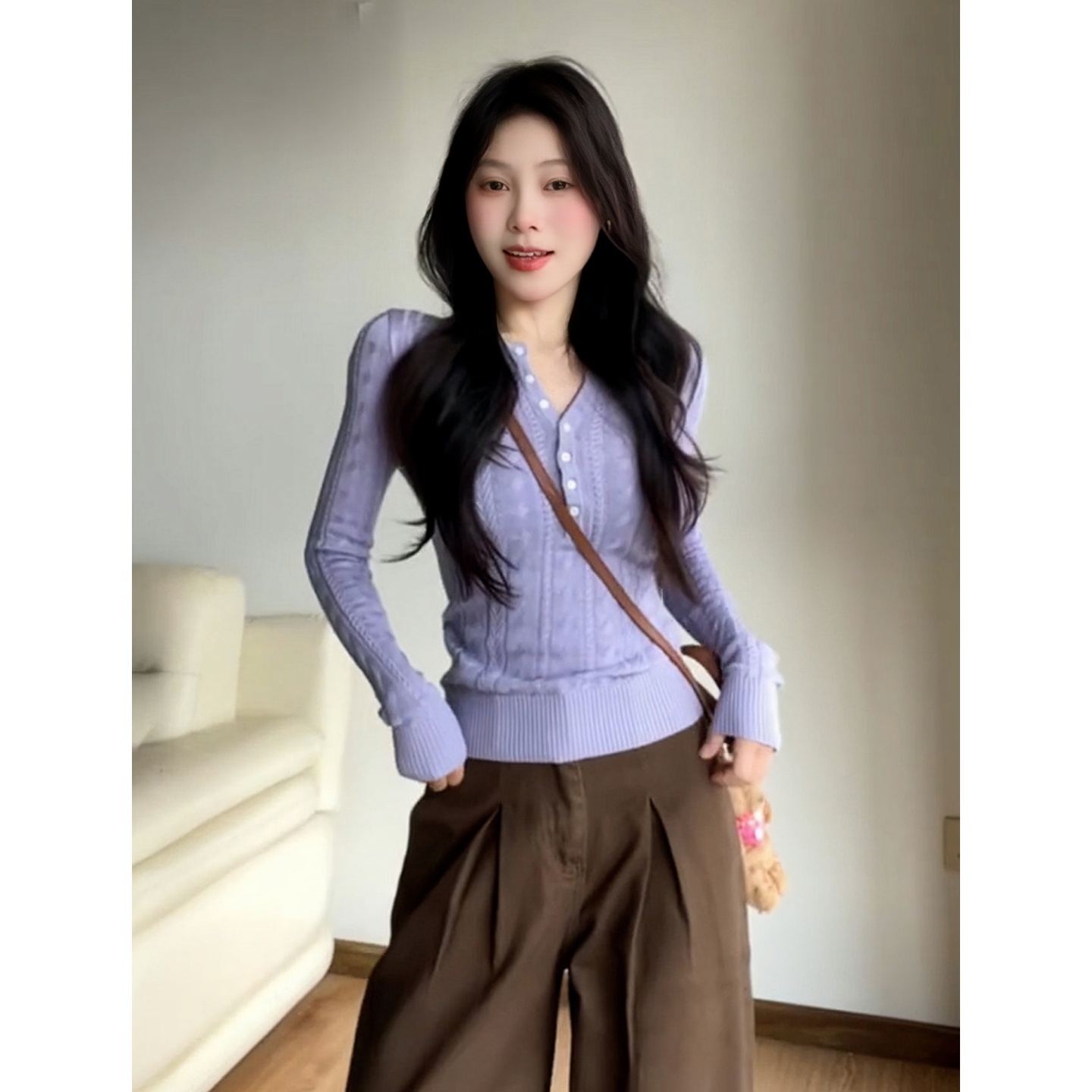 秋冬慵懒高级感内搭长袖上衣女装