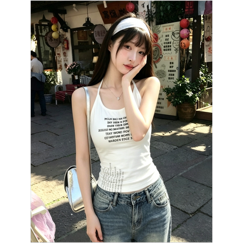 【WARDENEDGE】字母印花背心女