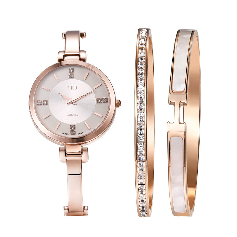 T400腕表手表情侣手镯dw镯子三件套2019新款潮流时尚配饰生日礼物