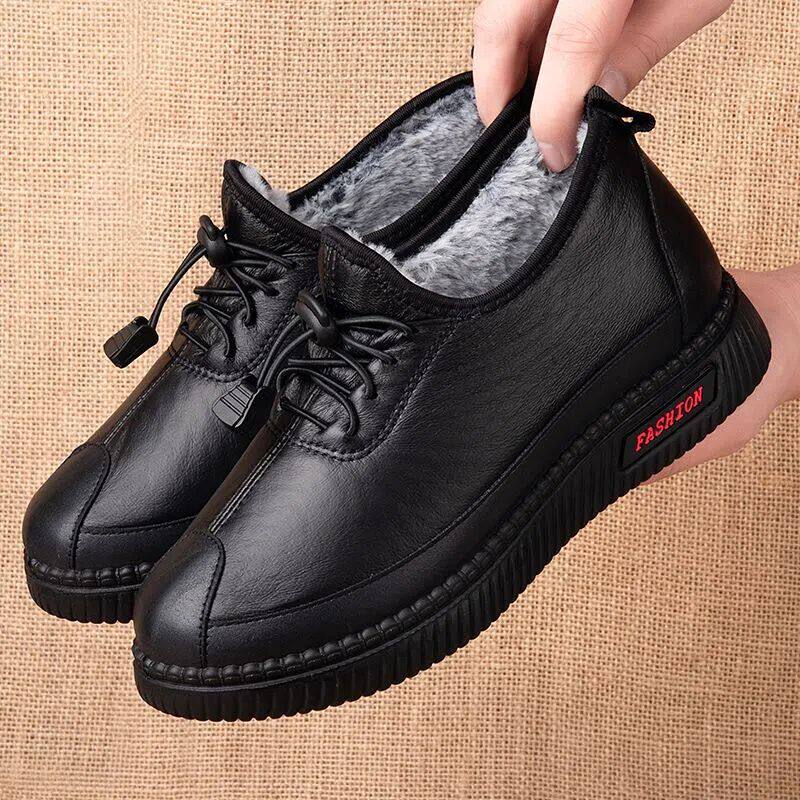 冬季新款老北京布鞋女棉鞋舒适保暖防滑一脚蹬中老年妈妈鞋雪地靴,女鞋,时尚雪地靴,淘宝优惠券,粉丝福利购,淘宝优惠卷